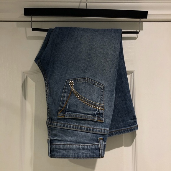 90s Esprit Blue Cropped Denim Jeans - Picture 4 of 11